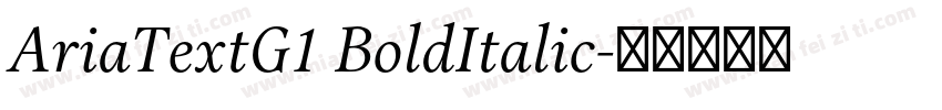 AriaTextG1 BoldItalic字体转换